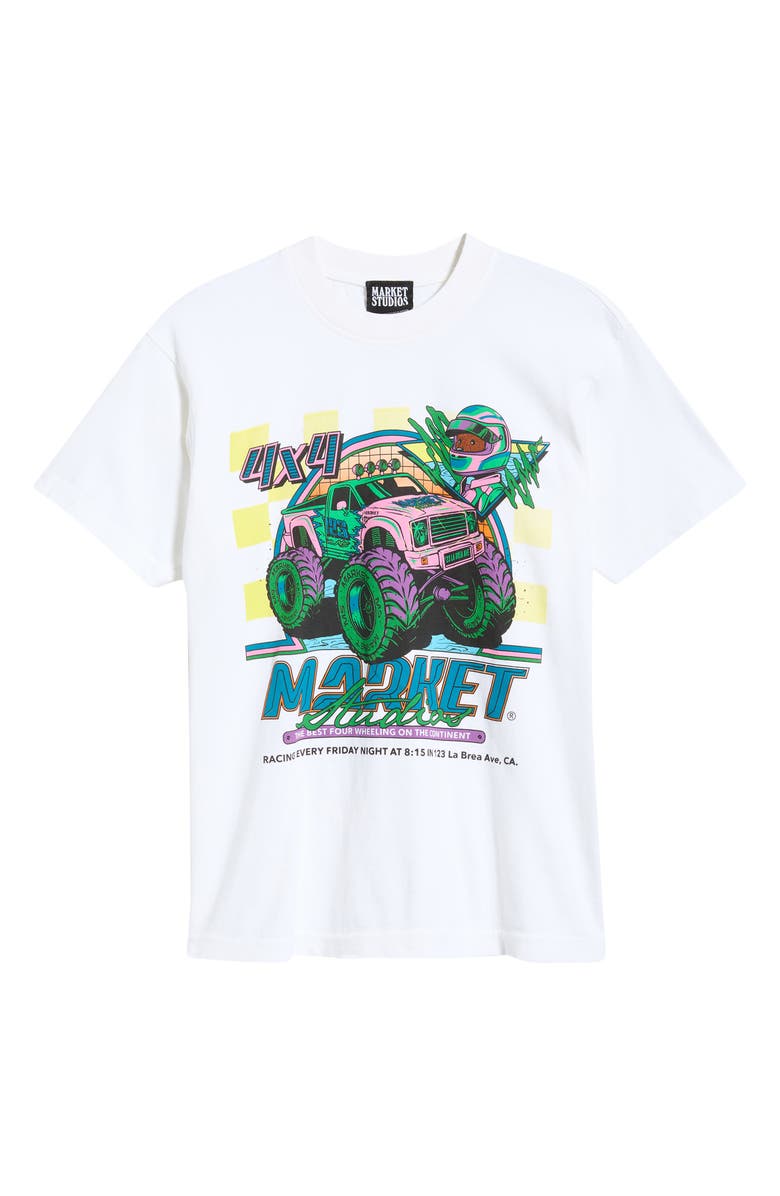 MARKET Monster Truck Rally Graphic Cotton T-Shirt, Alternate, color, White