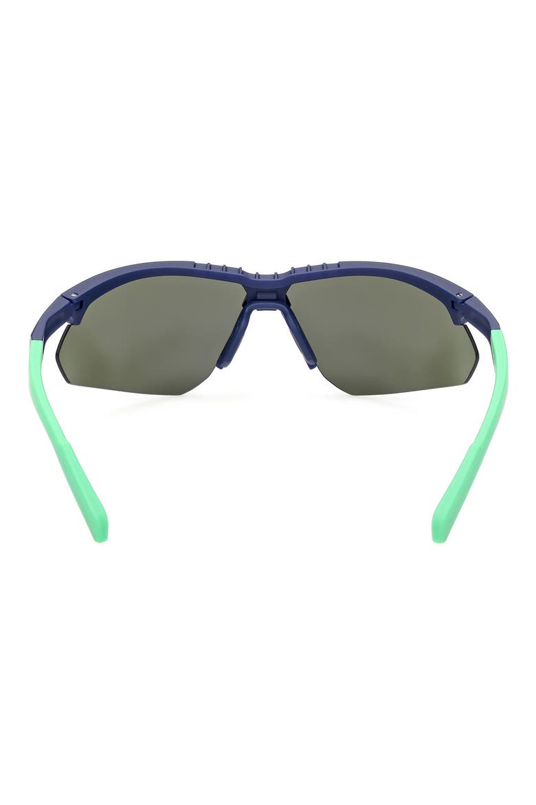 79mm Geometric Sunglasses, Alternate, color, MIRROR VIOLET / CLEAR LENSES