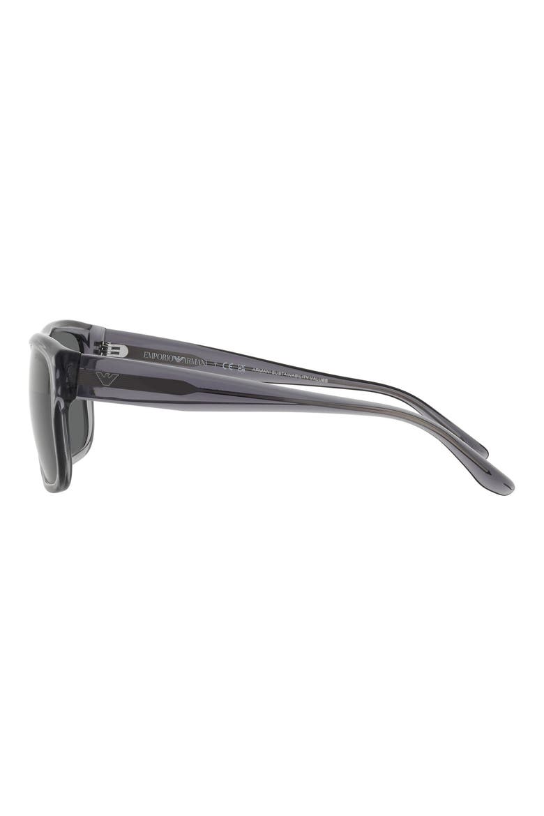57mm Pillow Sunglasses, Alternate, color, TRANSPARENT GREY