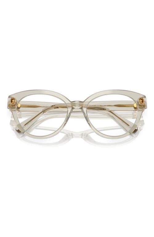 Swarovski 54mm Round Optical Glasses In Beige