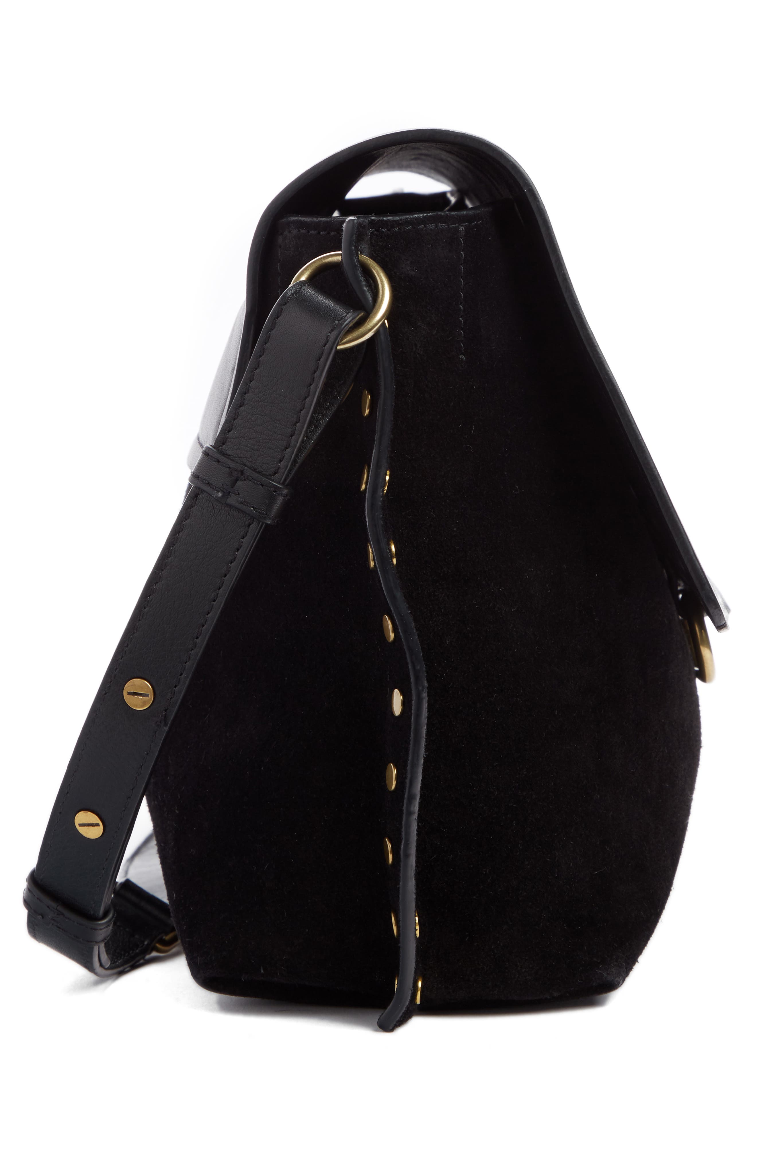 Isabel Marant Asli Leather Shoulder Bag, Alternate, color, 