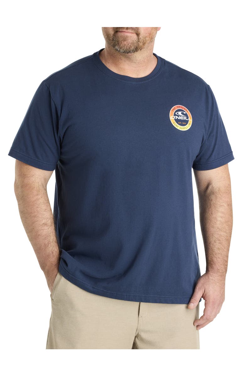 O'Neill Big & Tall Coin Flip Graphic Tee, Main, color, Navy
