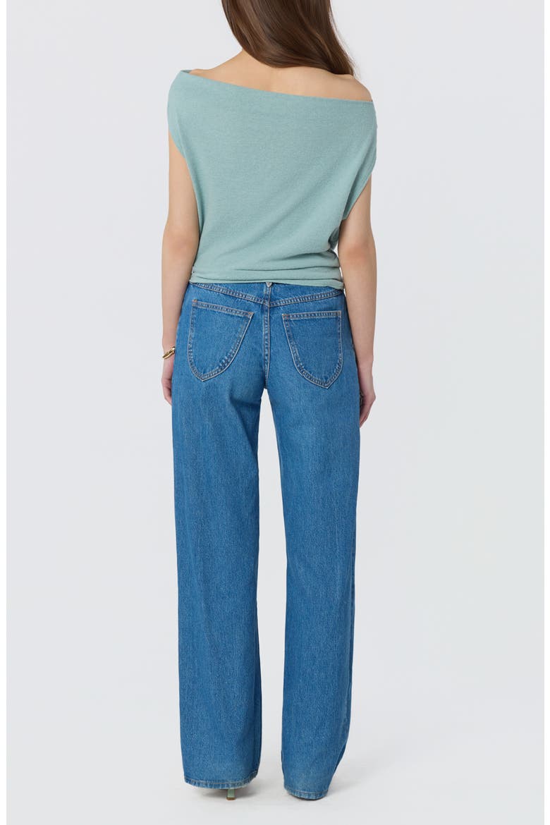 Off the Shoulder Knit Top, Alternate, color, SEAFOAM