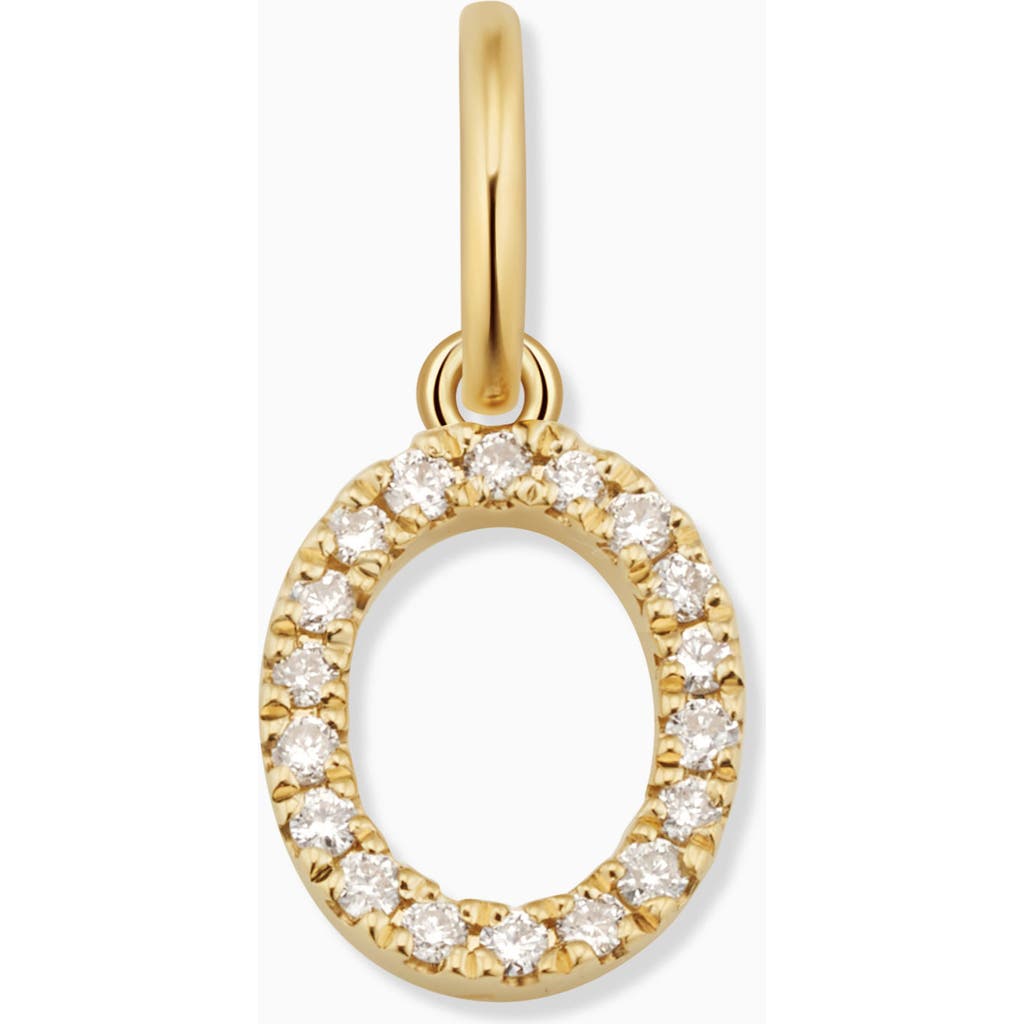 Oradina 14k Gold Luxe Letter Diamond Initial Pendant Charm In Gold