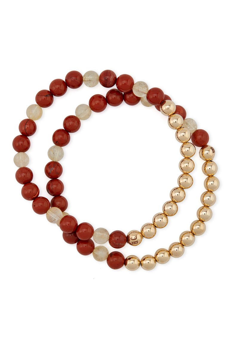 N79 Fertility/Hormonal Balance Set of 2 Healer's Bracelets, Alternate, color, YELLOW GOLD