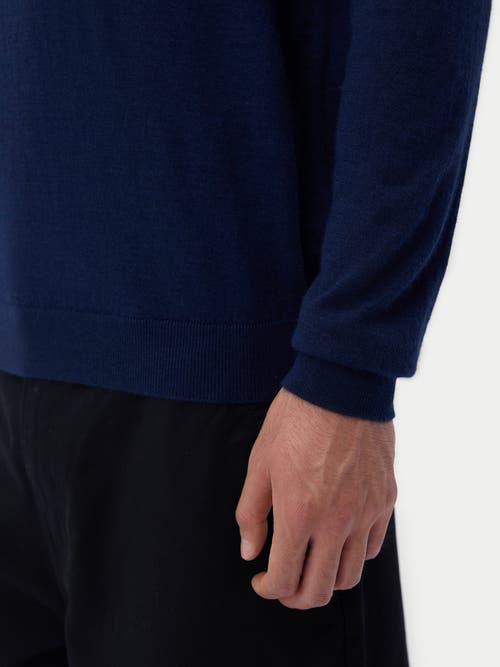 Gobi Mongolian Cashmere Cashmere-silk Turtleneck Sweater In Blue