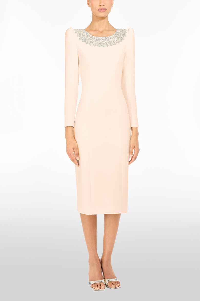 Jacquetta Embellished Midi Dress, Main, color, Morganite