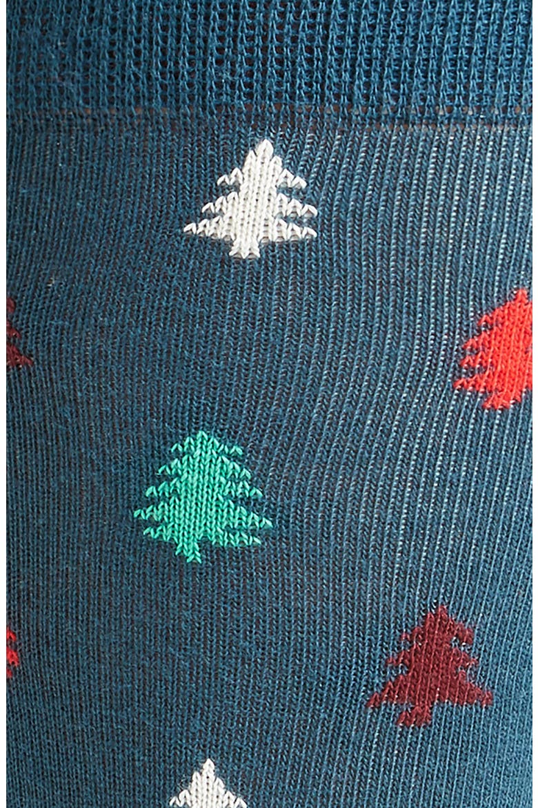 Tree Socks, Alternate, color, GREEN/ RED