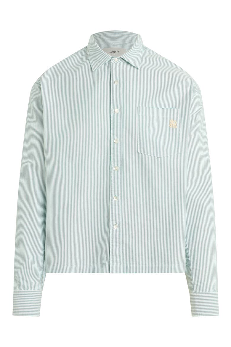The Keanu Stripe Button-Up Shirt, Alternate, color, MALLARD GREEN