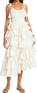 Ulla Johnson Estela Sleeveless Ruffle Dress