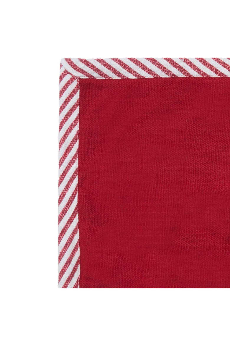 Jolly Tufted Placemats Set of 6, 14" x 20", Alternate, color, Red