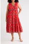  Red Floaty Floral