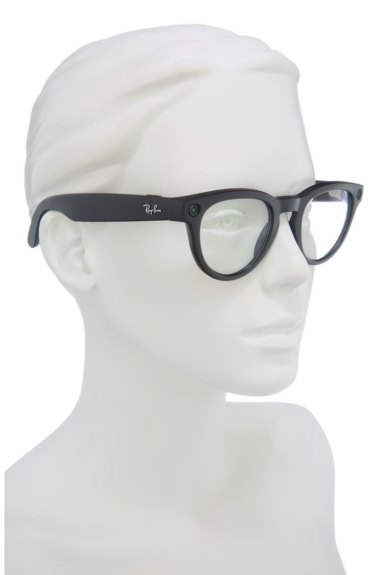 Small Skyler 50mm Polarized Round Sunglasses, Alternate, color, MATTE BLACK