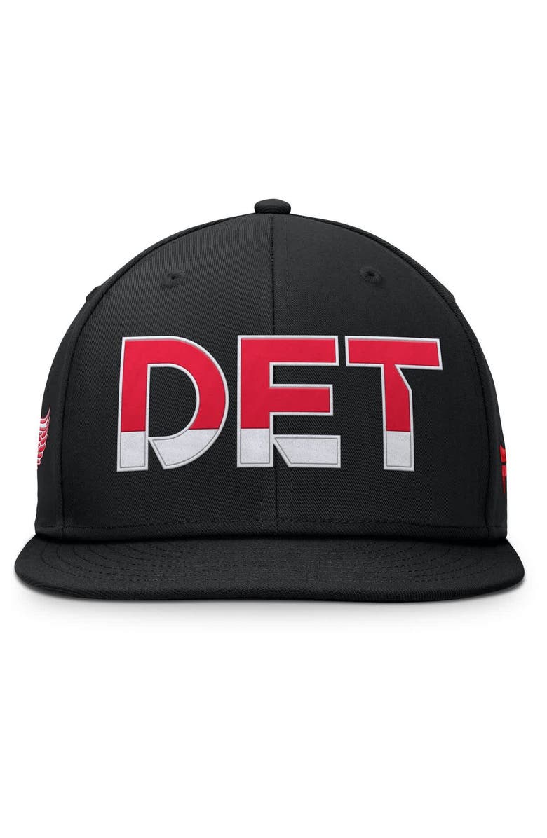 FANATICS Men's Fanatics Black Detroit Red Wings Authentic Pro Rink Snapback Hat, Alternate, color, Black