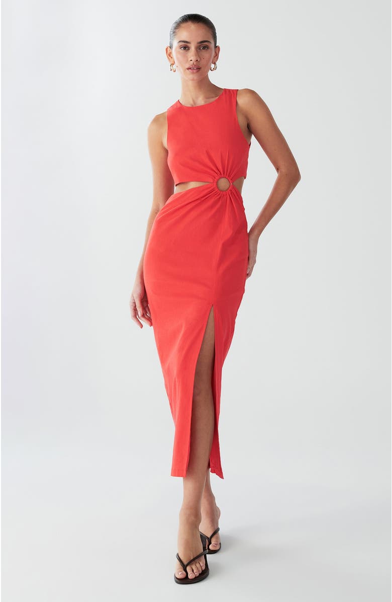 BWLDR Marigot Dress, Main, color, Coral