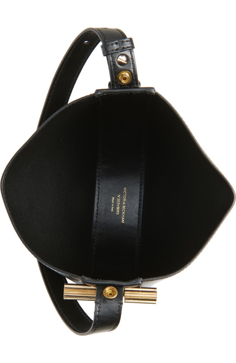 Victoria Beckham Mini Dia Leather Pouch Clutch, Alternate, color, Black