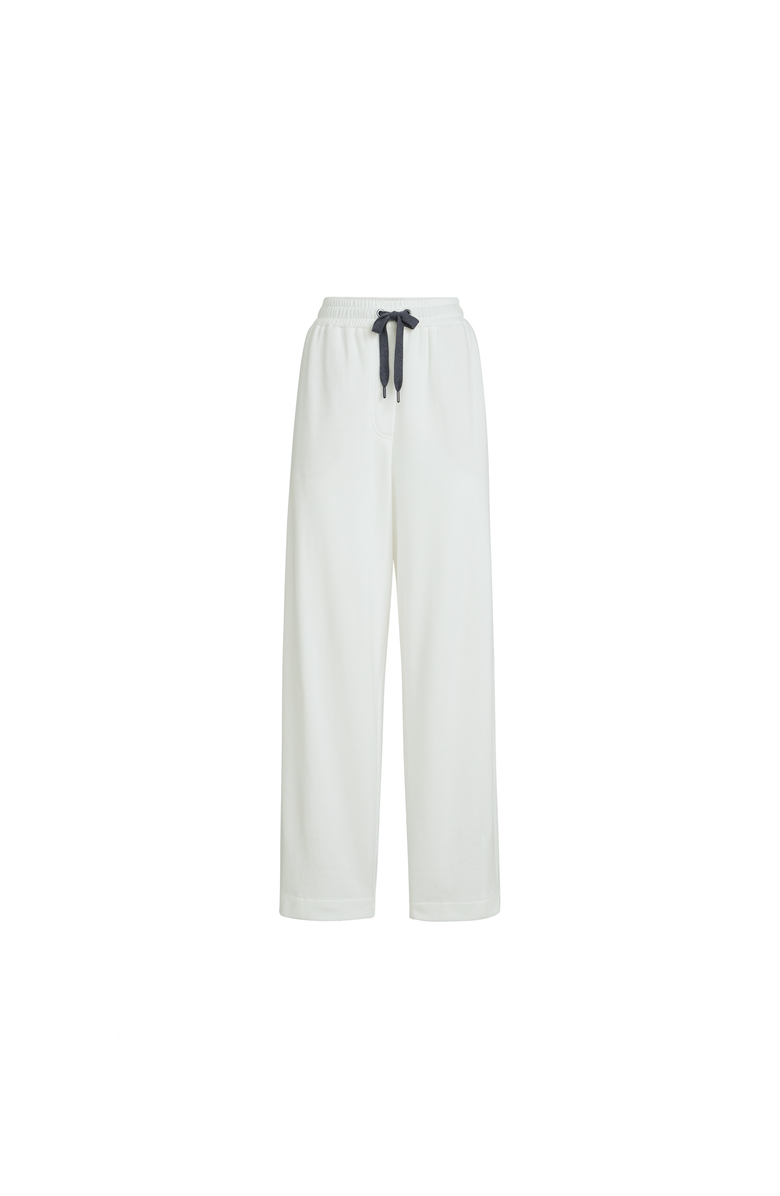 Brunello Cucinelli Pique Track trousers, Main, color, White