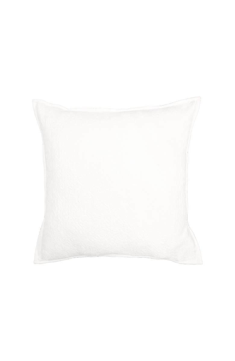 ELISABETH YORK 26" x 26" Chander Dove Cotton Euro Sham - Machine Washable, Main, color, White