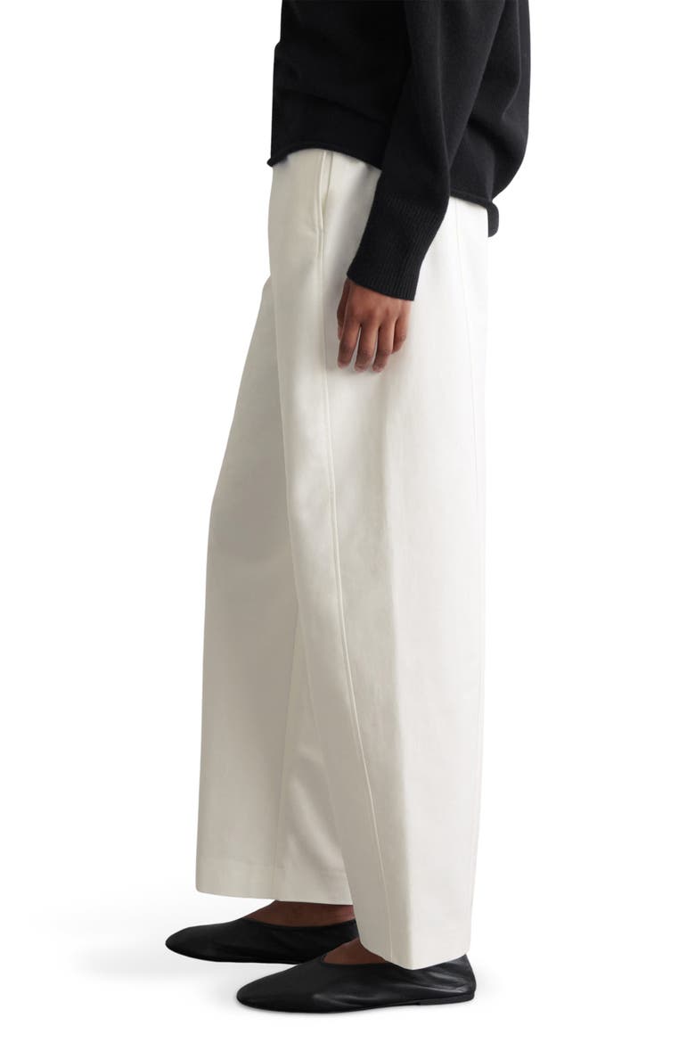 Soft Pima Cotton Barrel Leg Pants, Alternate, color, WHITE DUSTY LIGHT