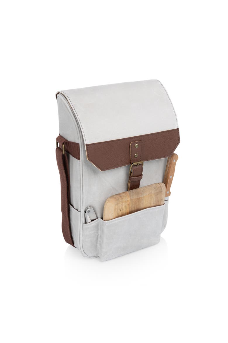 2 Bottle Insulated Wine & Cheese Cooler Tote, Main, color, White