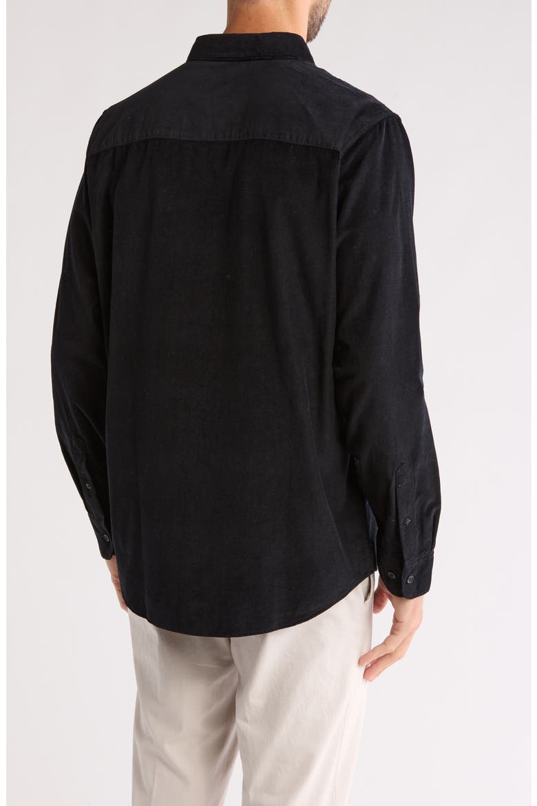Barrel of Laughs Cotton Button-Up Shirt, Alternate, color, BLACK