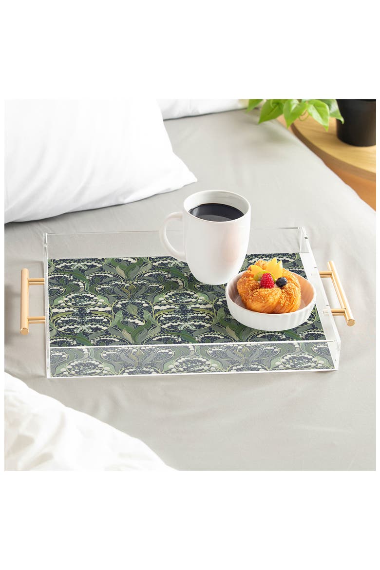 Wonderful Poisonous Lily Acrylic Tray, Alternate, color, GREEN