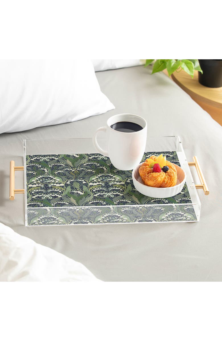 Deny Designs Wonderful Poisonous Lily Acrylic Tray, Alternate, color, Green