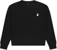 Dalix Heartly Ghost Relaxed Fleece Crewneck Sweatshirt