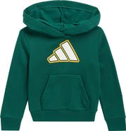 adidas Kids' 2 Color Logo Fleece Hoodie