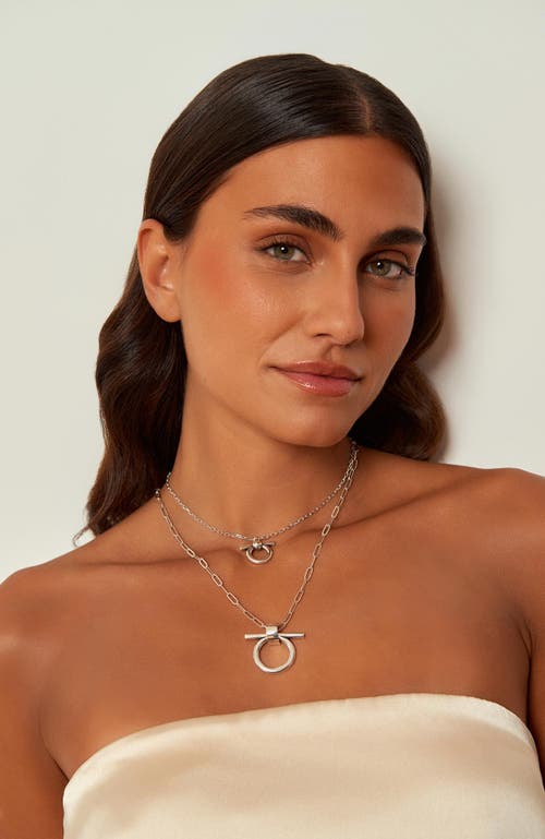 Cxc Mini Omega Necklace In Metallic