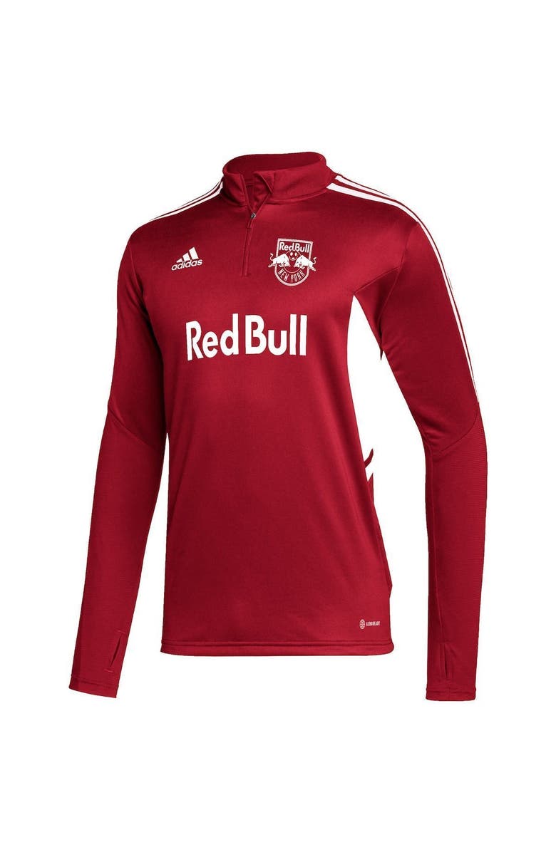 adidas Men's adidas Red New York Red Bulls Quarter-Zip AEROREADY Training Top, Alternate, color, 