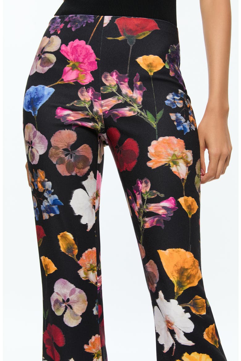 Floral High Waist Bootcut Pants, Alternate, color, TIMELESS BLOSSOM