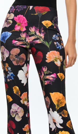 Alice + Olivia Floral High Waist Bootcut Pants | Nordstrom