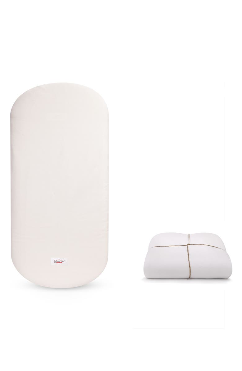 babyletto Hula Pure Coco Core Nontoxic Oval Crib Mattress & Water Repellent Cover, Main, color,