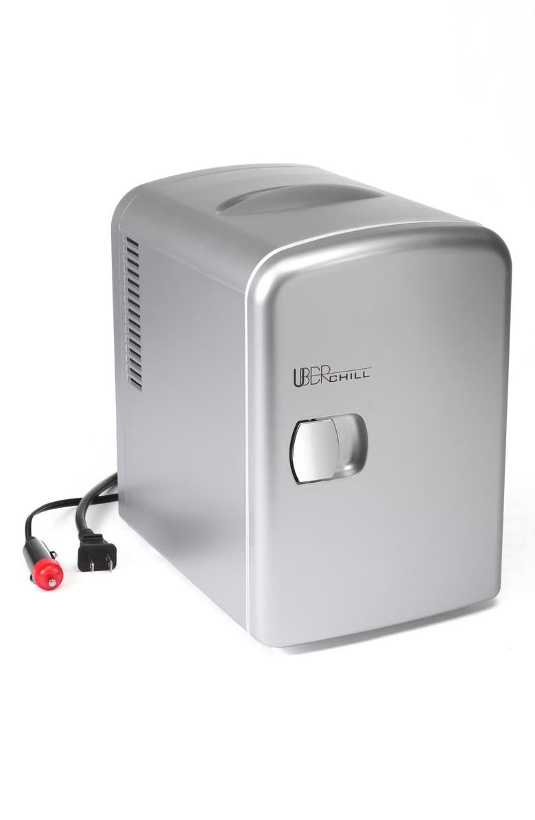 UBER APPLIANCE 6-Can Mini Fridge - Silver-Tone, Alternate, color, Silver