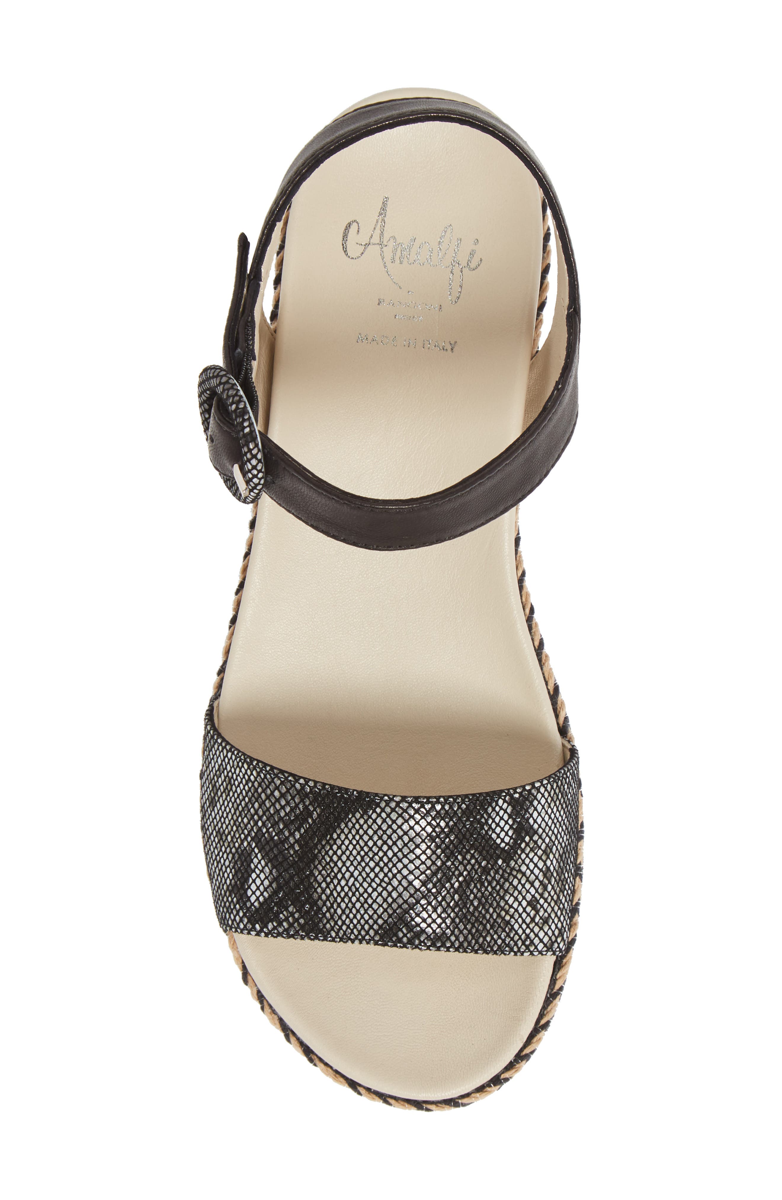 Bryan Quarter Strap Platform Sandal, Alternate, color, BLACK VIP PEARL LEATHER