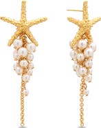 EYE CANDY LOS ANGELES Danica Starfish Faux Pearl Drop Earrings