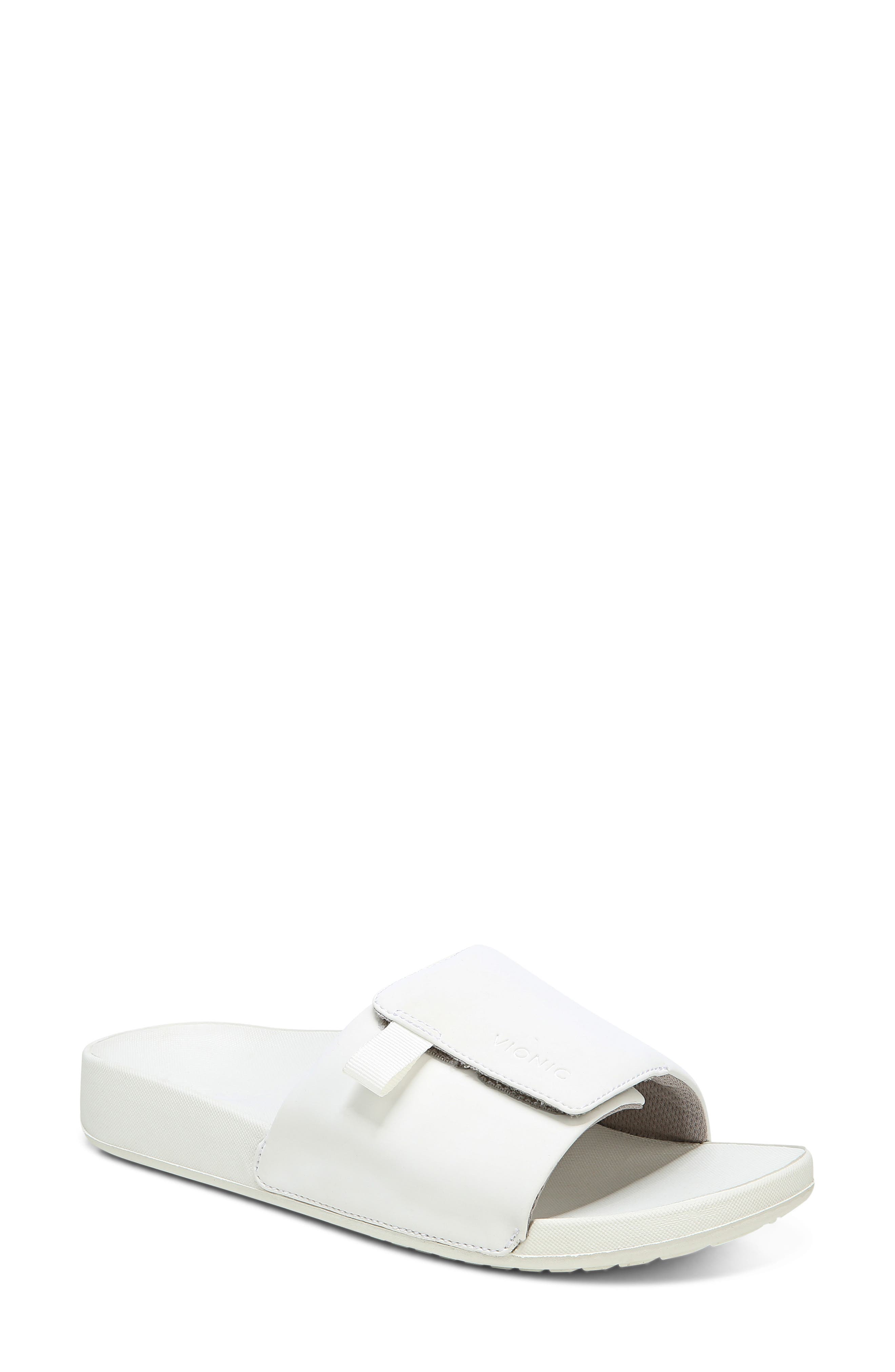 Keira Slide Sandal, Main, color, WHITE