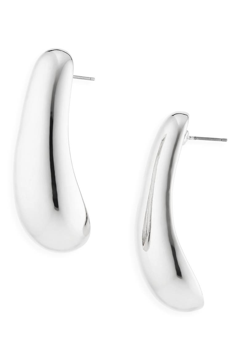 Teardrop Earrings, Main, color, SILVER