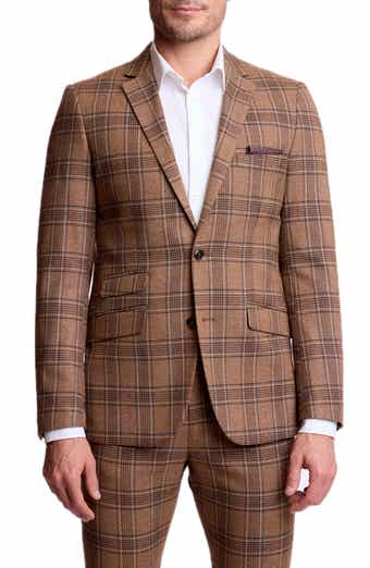 Dover Slim Fit Plaid Notch Lapel Suit Jacket