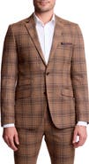 PAISLEY & GRAY Dover Slim Fit Plaid Notch Lapel Suit Jacket