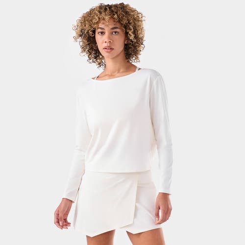 Tavi Brushed Tec Knit Long Sleeve In White