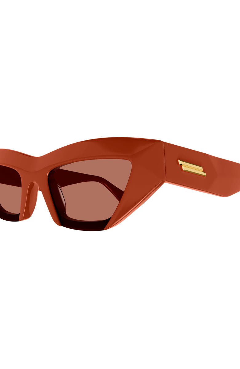 Bottega Veneta 51mm Cat Eye Sunglasses, Alternate, color, Orange