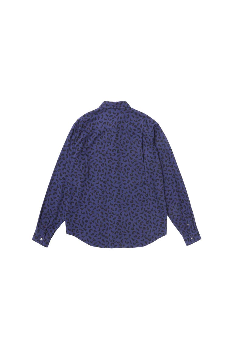 vowels Leopard Shirt, Alternate, color, Navy