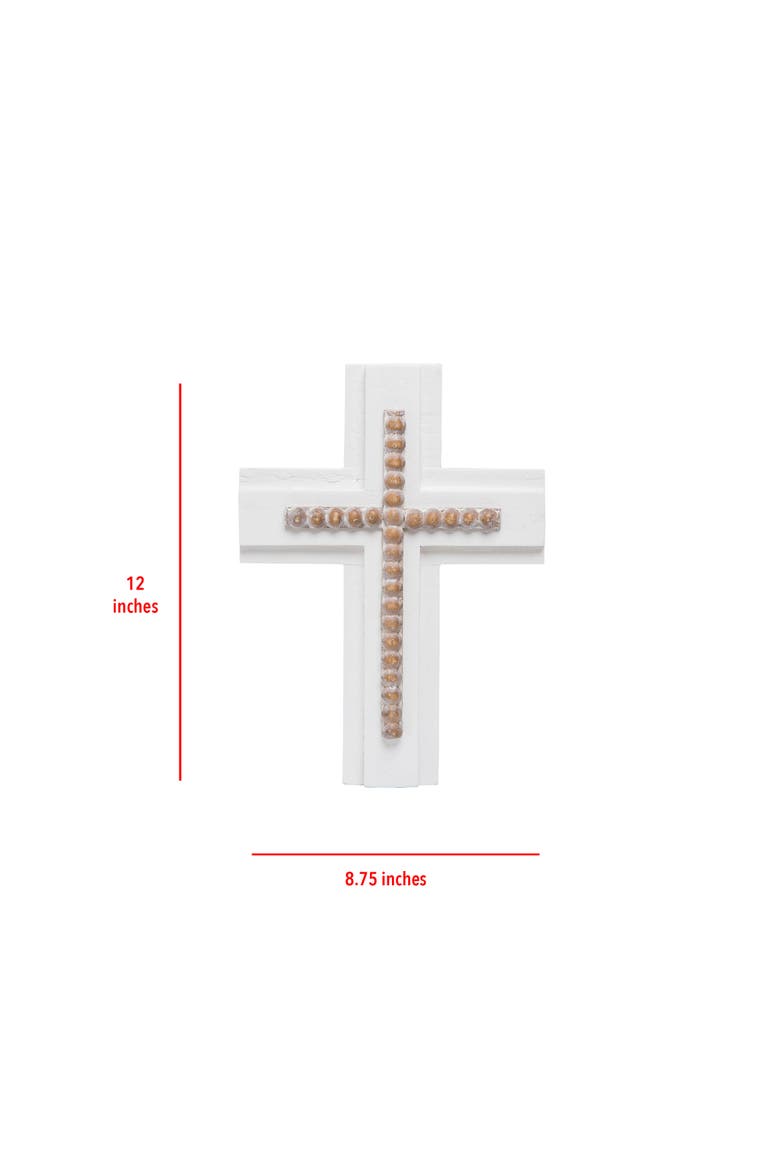 White Cross Wall Decor, Alternate, color, White