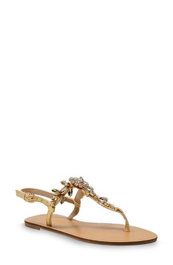 Chase & Chloe Chase And Chloe Aiden Crystal T-strap Sandal