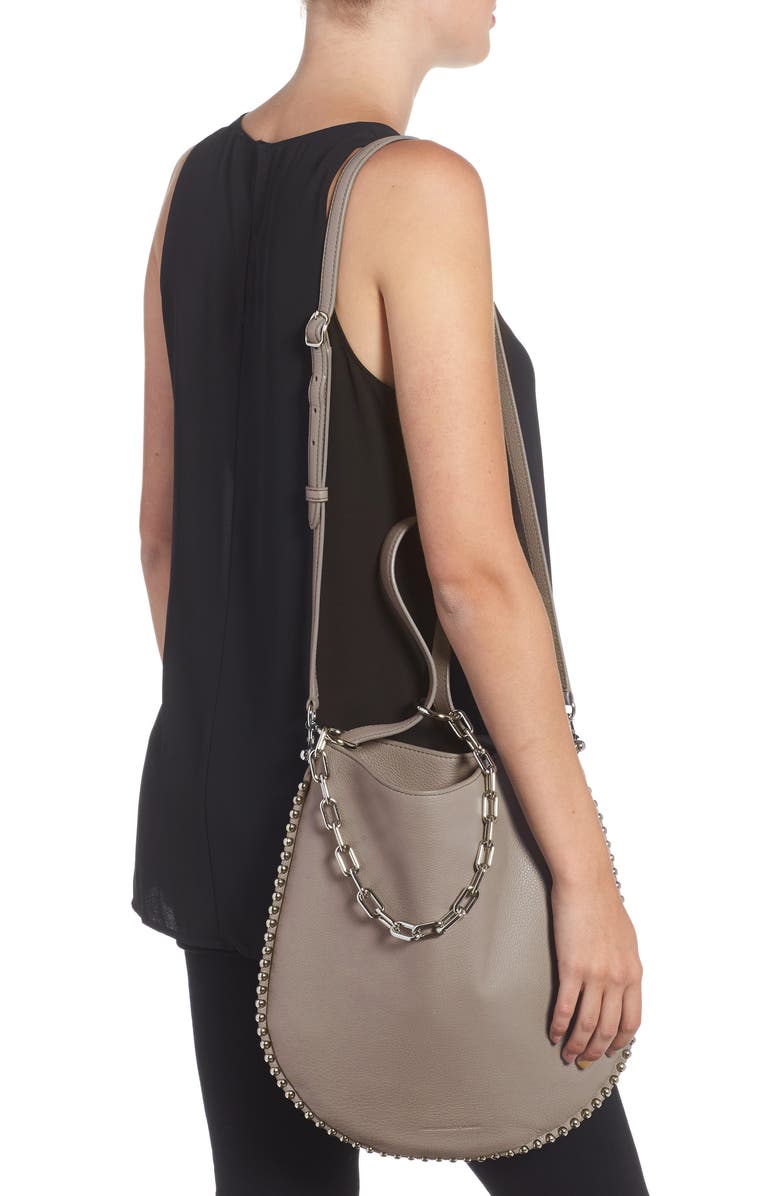 Alexander Wang Roxy Studded Leather Hobo Bag, Alternate, color,