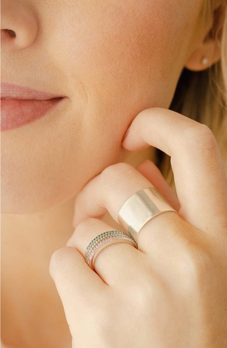 MADE BY MARY Birthstone Stacking Ring, Alternate, color, Gold Vermeil