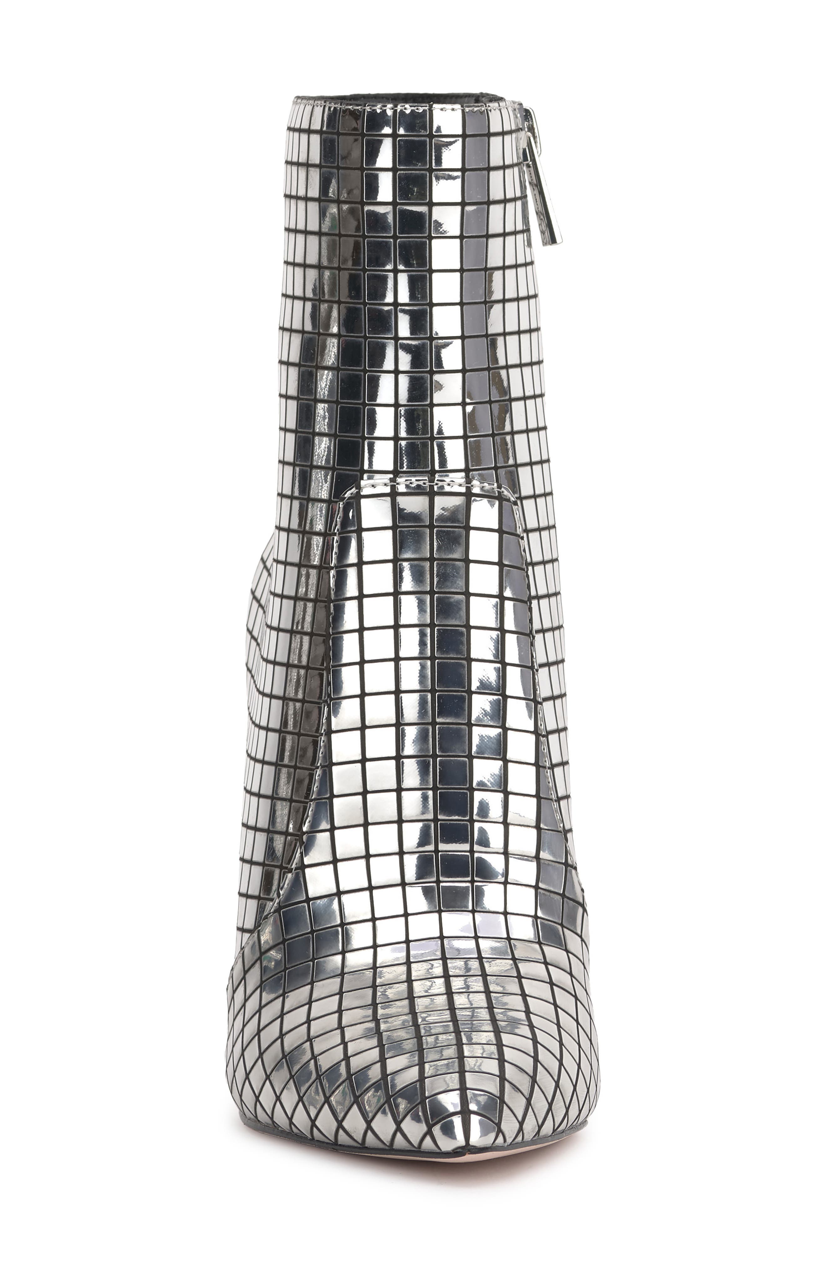 Lirya Pointed Toe Bootie, Alternate, color, BLACK/ SILVER
