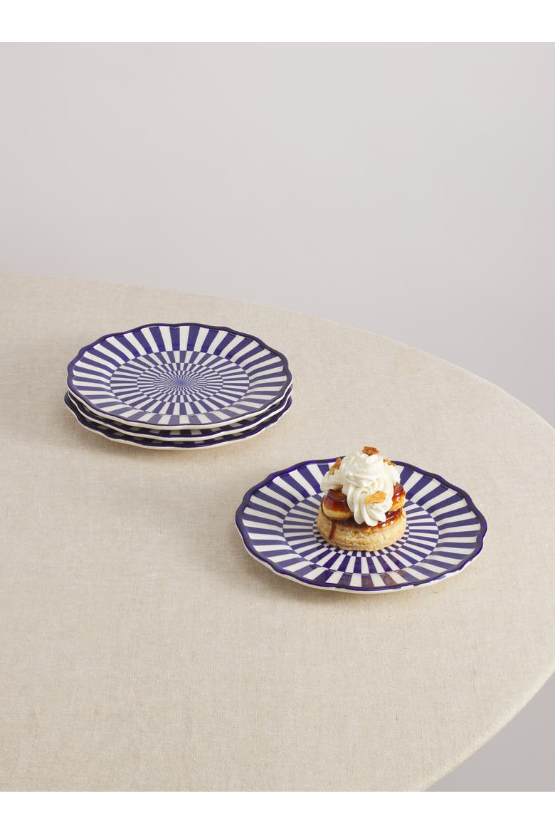 Riviera 12 Piece Set with Pasta Bowl, Alternate, color, Blue/Geometric